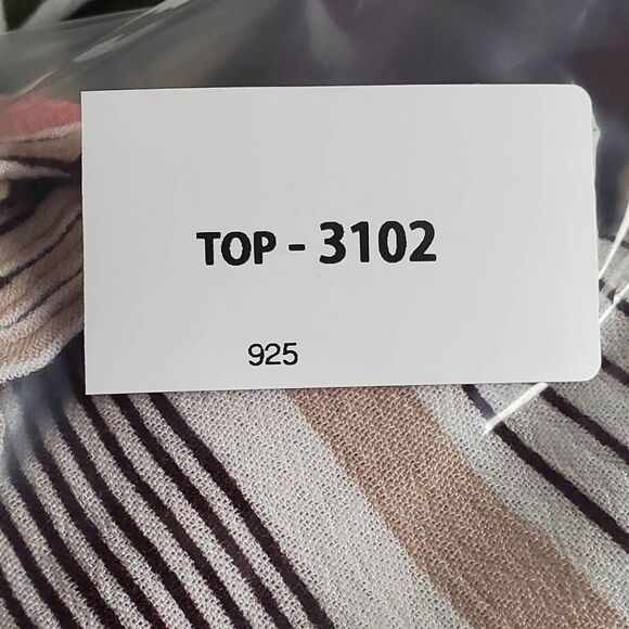 Staccato Women’s Striped Surplice Front Blouse Top Long Sleeve L - Picture 7 of 7